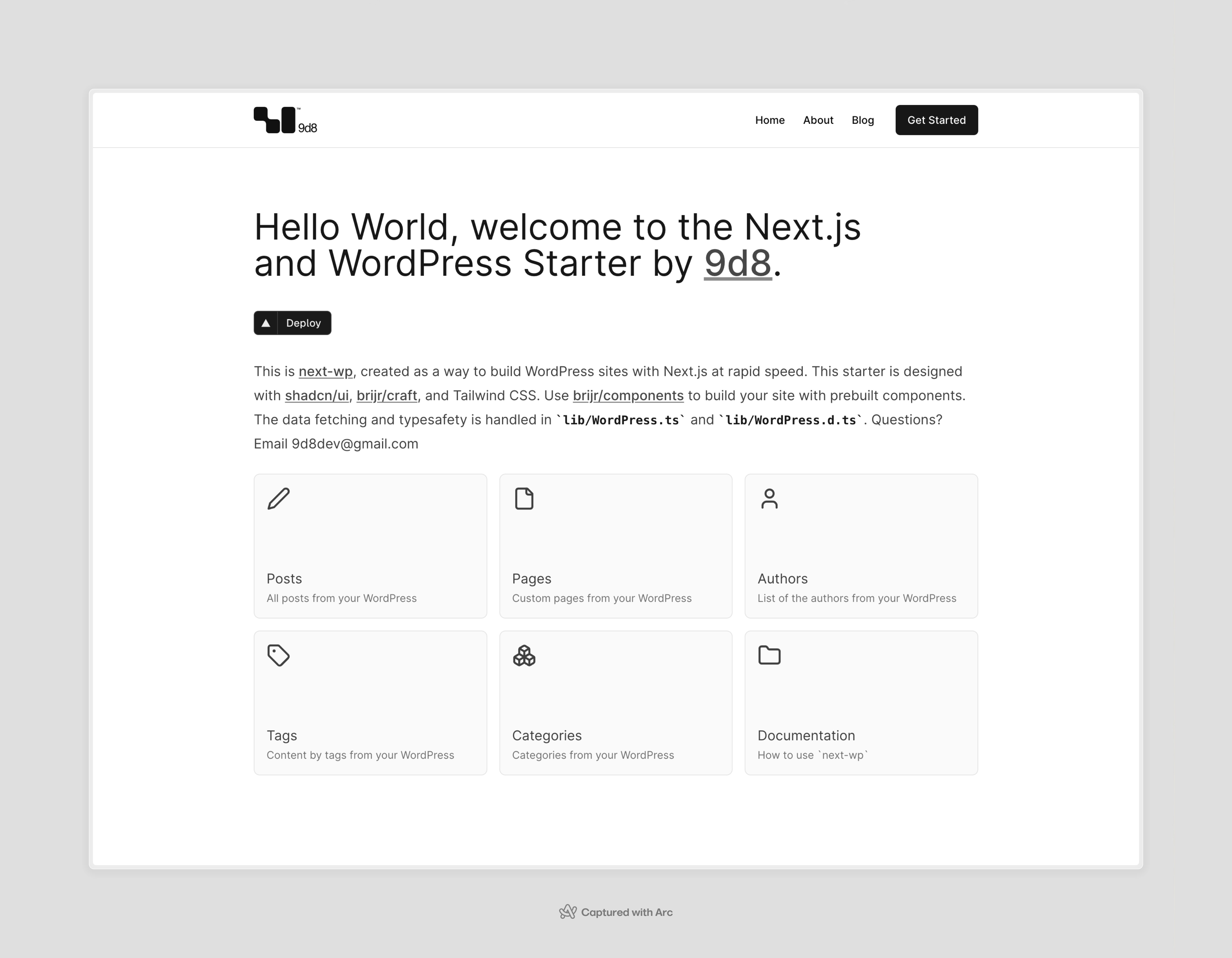 ress & Next.js Starter by 9d8